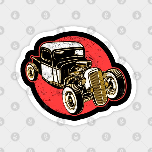 Hot Rod Magnet by Mila46