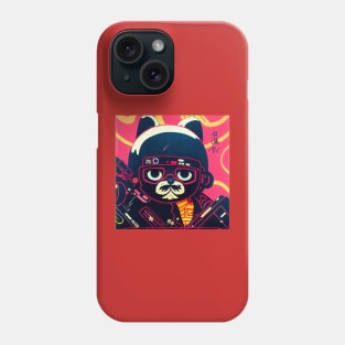 Cutest Frenchie Puppy as a 80's anime Phone Case