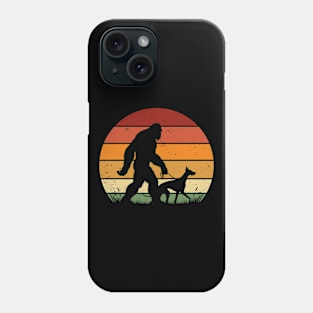 Bigfoot Walking Doberman Pinscher Dog Vintage Dog Lover Phone Case