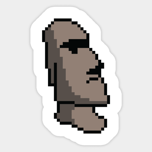 MOAI - Emoji - Easter Island - Rapa Nui - Sticker Magnet for Sale