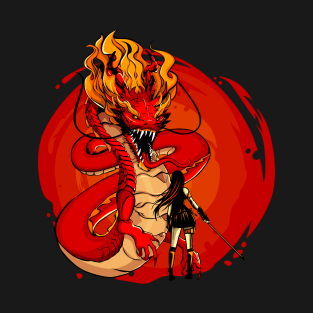 dragon and girl T-Shirt