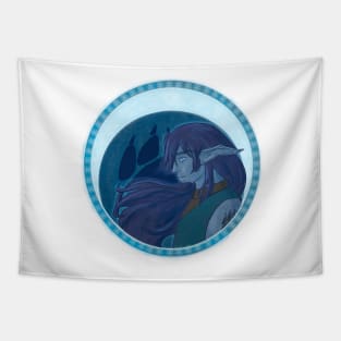 Kaldorei Druid Round Tapestry