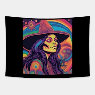 Psychedelic witch Tapestry