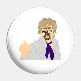 White Goodman Dodgeball Pin