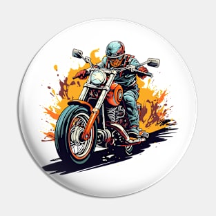 Biker Racing Bike Pin