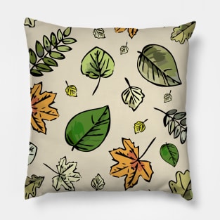 Leaf collage Pillow