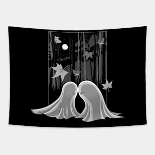 Ghost Couple (Grey) Tapestry