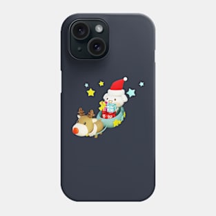 HoHoHo Cute Puppy Santa Phone Case