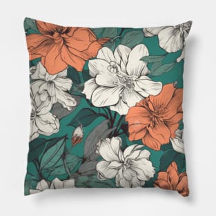 Pretty Toile Indochine Florals Pillow