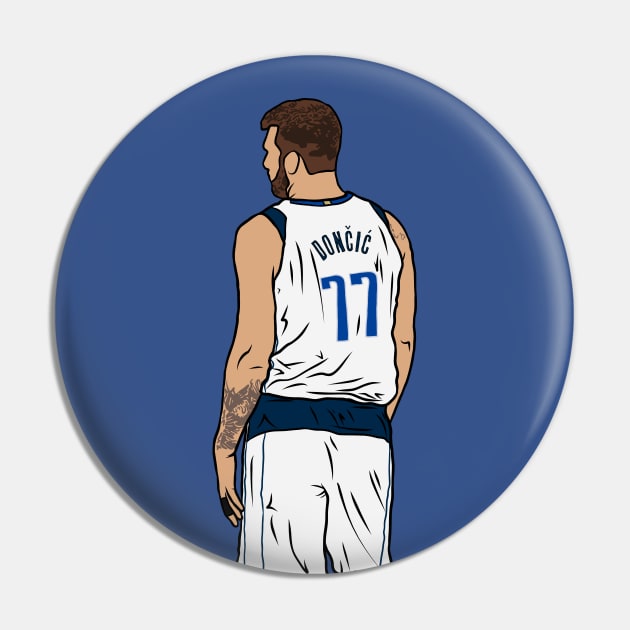 Luka Doncic Back-To Pin by rattraptees