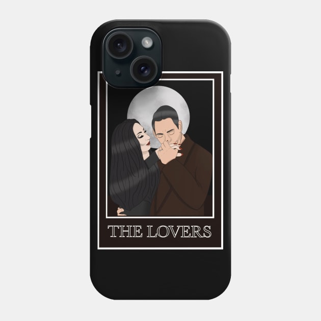 Gomez & Morticia - The Lovers Tarot Card Phone Case by Made By Meg