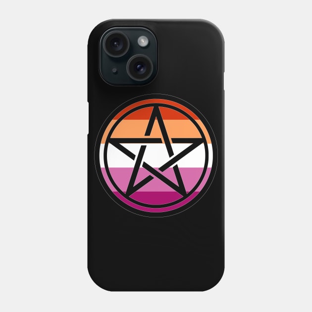 Large Print Pentacle LGBT Flag Lesbian Pride Phone Case by aaallsmiles