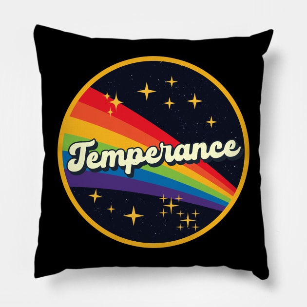 Temperance // Rainbow In Space Vintage Style Pillow by LMW Art