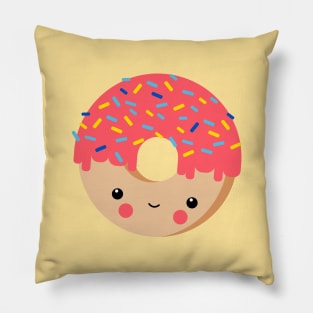 Kawaii Illustration Donut for Children Pillow