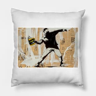 Banksy Thrower Pillow