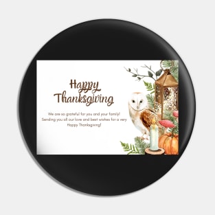 Happy Thanksgiving Card - 17 Pin