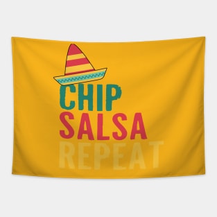 CHIP SALSA REPEAT Tapestry