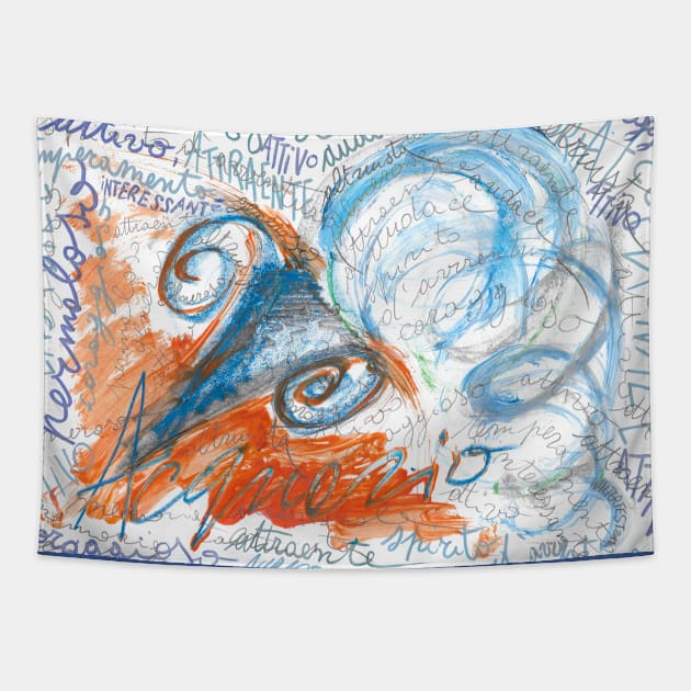 Acquarius - 1 Tapestry by walter festuccia