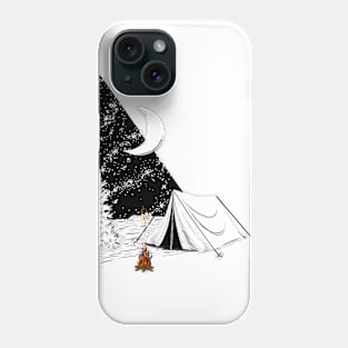 Night camp (bw) Phone Case