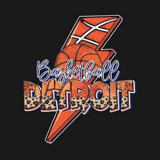 Classic Teams Name Proud Detroit Retro Beautiful Basketball T-Shirt