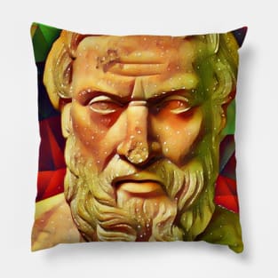 Herodotus Snow Portrait | Herodotus Artwork 15 Pillow