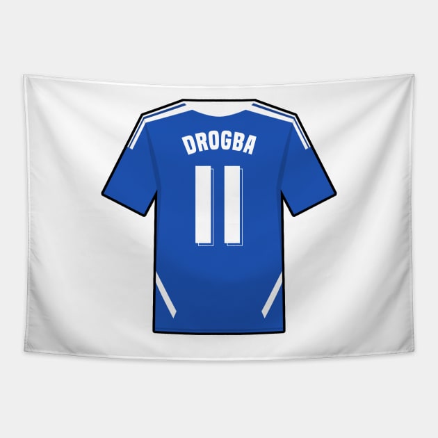 Drogba Chelsea 11/12 UCL Winner Jersey Tapestry by Footscore