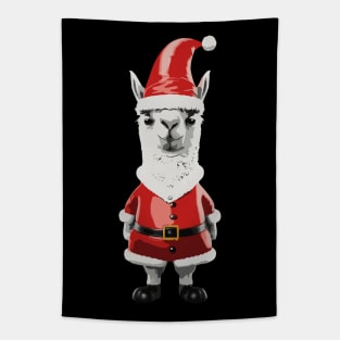 Christmas Funny Llama Tapestry