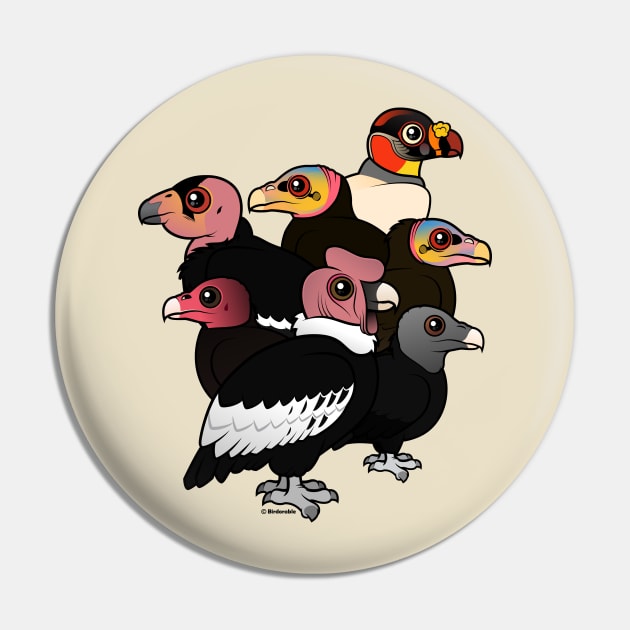 Birdorable Vultures of the New World Pin by birdorable