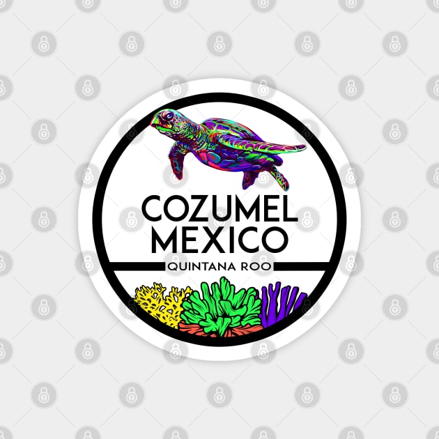 Cozumel Mexico Scuba Diving Quintana Roo Sea Turtle Magnet by DD2019