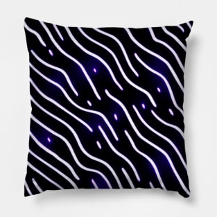 Simple star road patterned design black background Pillow