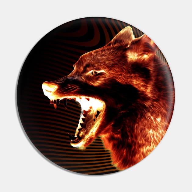 Fire Wolf Pin by lkr_rath