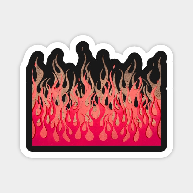 Pink Flames Magnet by alightedsylph