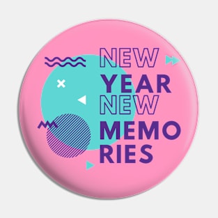 New year New Memories t-shirt design Pin