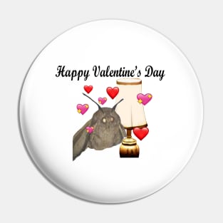 Valentine’s Day Moth and Lamp Pin