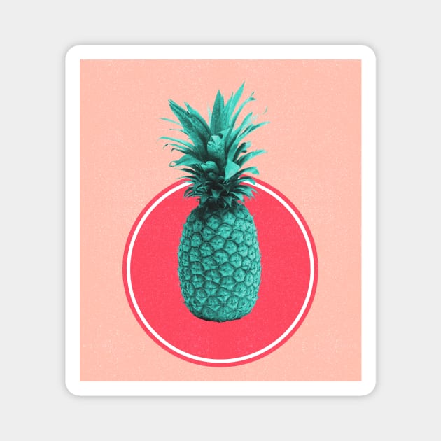 Happy Pineapple Magnet by StudioGrafiikka