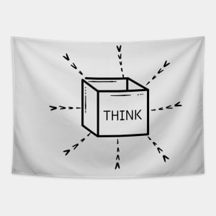 Think Outside The Box Tapestry