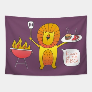 King of the BBQ - Lion Grillmaster Tapestry