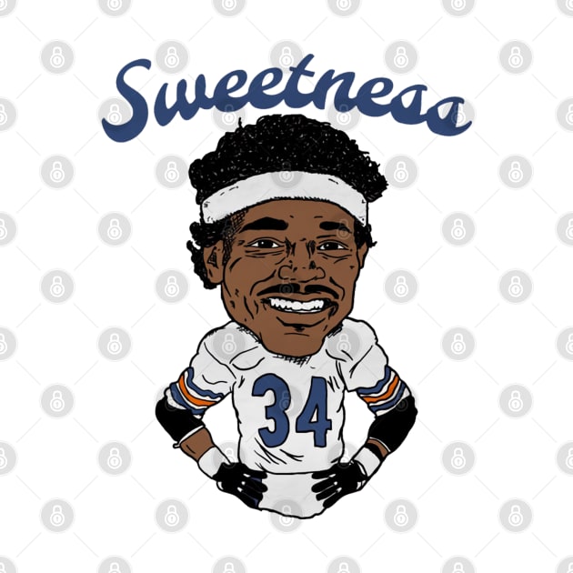 Walter Payton Chicago Caricature by MASTER_SHAOLIN