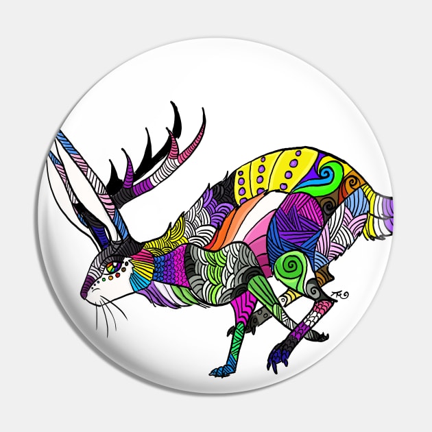 Pride Jackalope Pin by manicgremlin