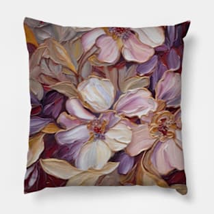 Oil Painting Floral Pattern Pillow