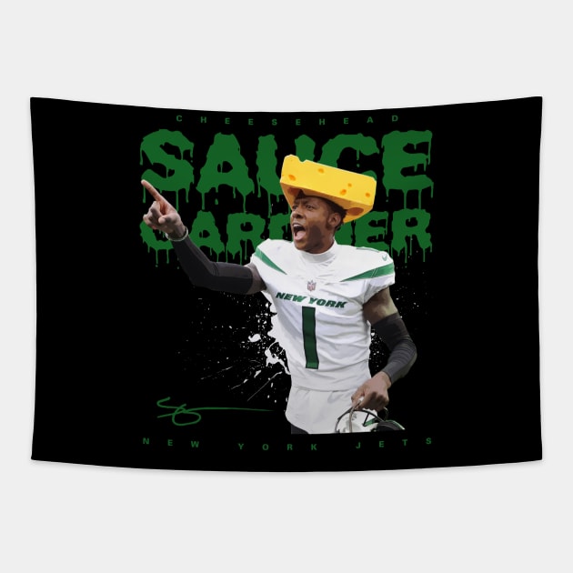 Sauce Gardner Cheesehead Tapestry by Juantamad