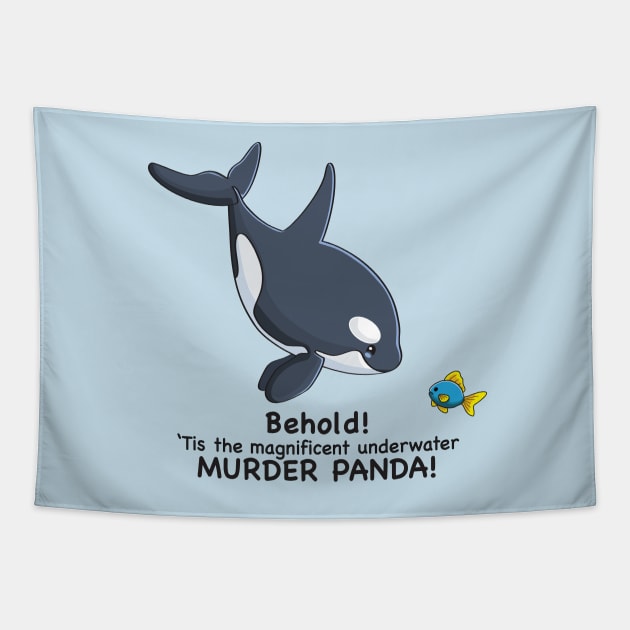 Underwater Murder Panda! Tapestry by PocketPandas