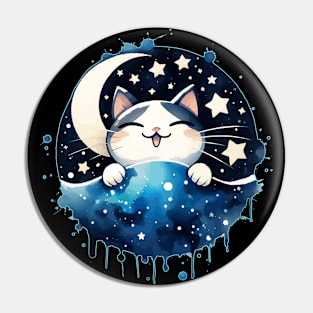 Cute Kawaii Cat Taking a Nap Pin