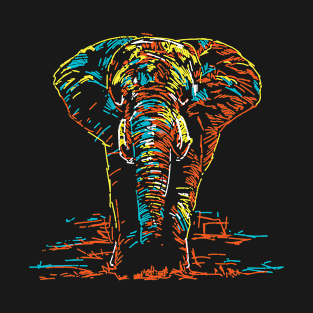 Elephant vintage, Colorful Elephant, Elephants lovers T-Shirt