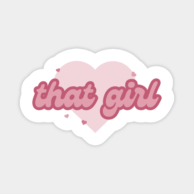 'that girl' print Magnet by twothousands