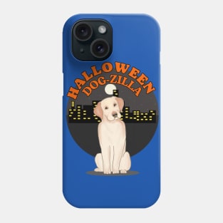 Cute Halloween yellow labrador dog as Dog-Zilla Phone Case