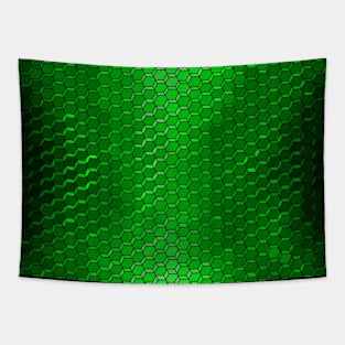 Green Skin 3D Hexagon Pattern Tapestry