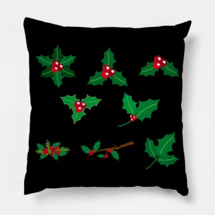 Christmas Holly Berries Pillow