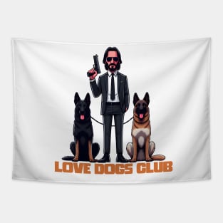 LOVE DOG (Gun) CLUB Tapestry