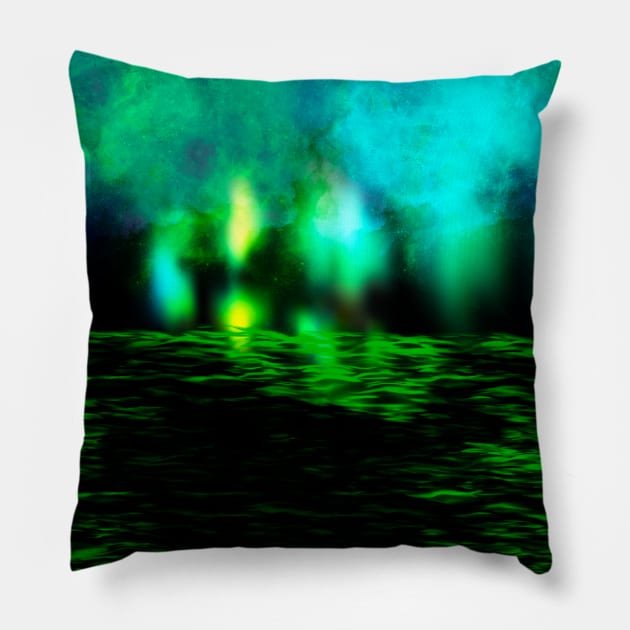 Aurora, Sky Lights Pillow by byjasonf